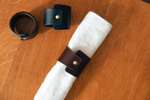 napkin ring, napkin holder, leather holder, leather ring, leather napkin