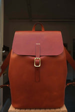 'AMICUS' BACKPACK - leather backpack, leather rucksack, vegetable tanned leather