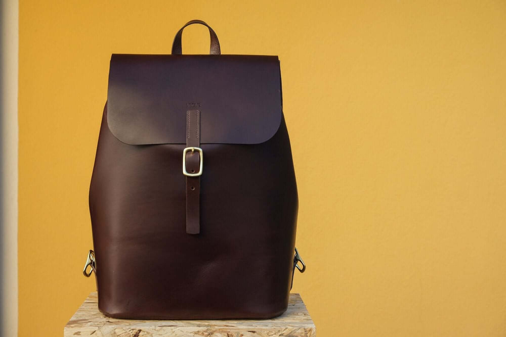'AMICUS' BACKPACK - leather backpack, leather rucksack, vegetable tanned leather