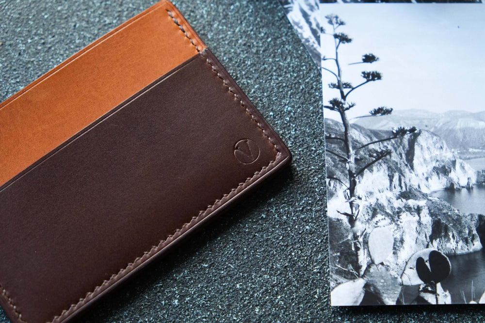 'AGUSTO' CARDHOLDER - Dark Brown and Whisky - Vicus Pelle